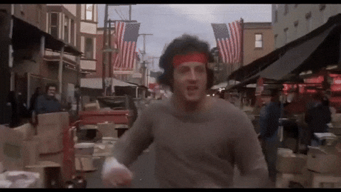 slyvester stallone rocky running